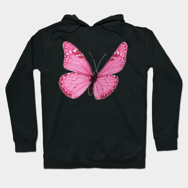 pink butterfly Hoodie by DiorBrush